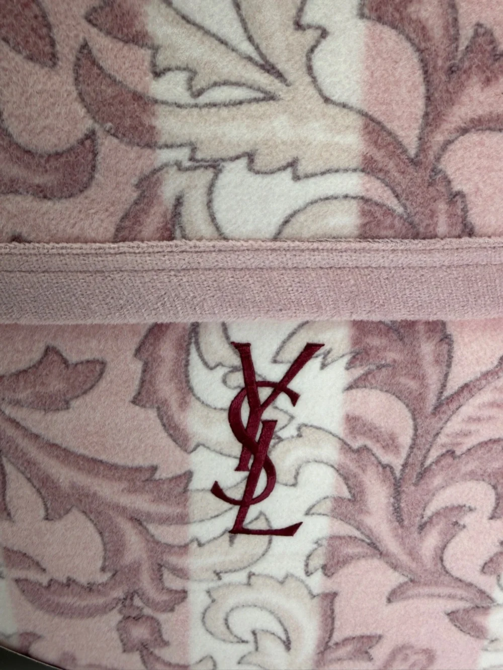 Yves Saint Laurent Pink Cotton Blanket - 100% Natural Cotton